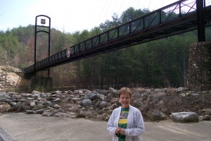 Vickie at Olympics Bridge Over Ocoee River