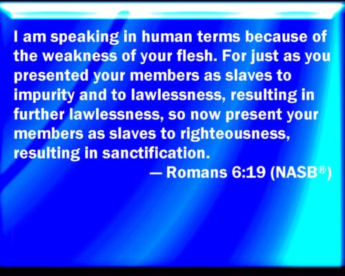 Romans 6:19 The Weakness of the Flesh